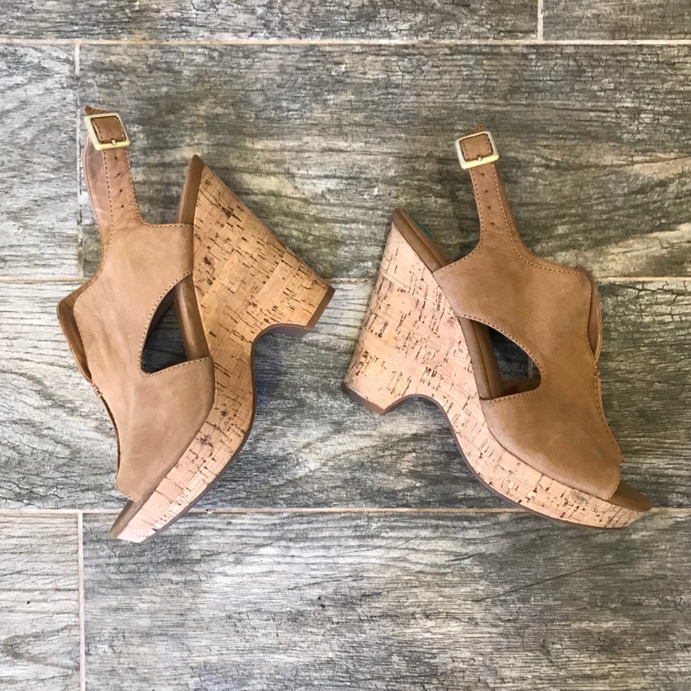 NWOT Tan Wedges
